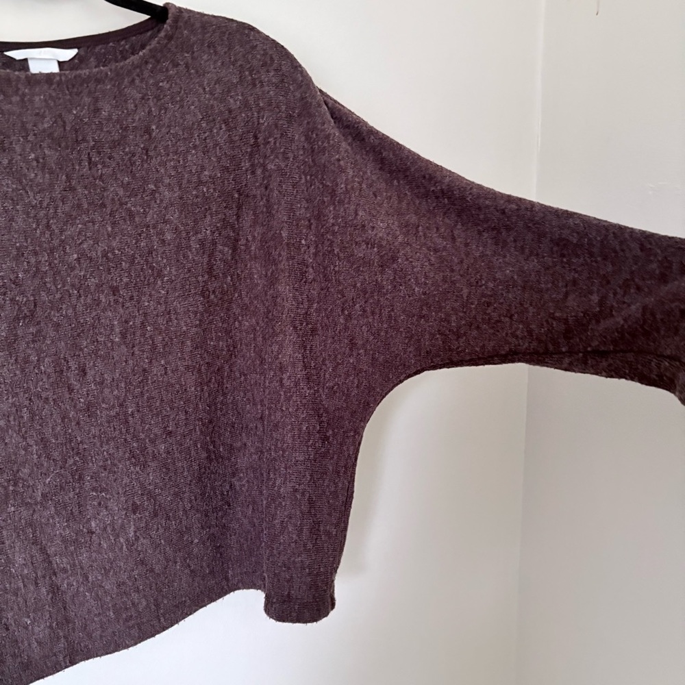 H&M Brown Batwing Fuzzy Sweater Size Small - Picture 7 of 10